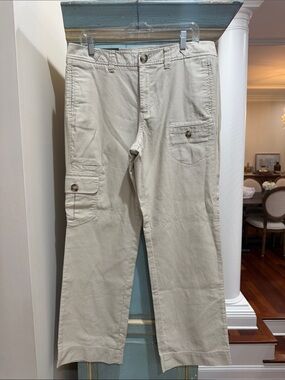 NWT Eddie Bauer Mercer Fit Cargo Pants 14 Beige Khaki Utility Gorpcore Chino